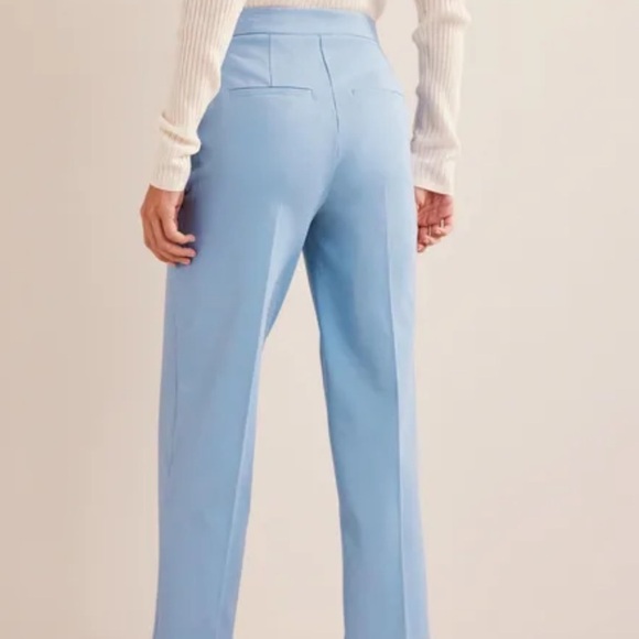 BODEN BI-STRETCH STRAIGHT SLIGHTLY CROPPED PANTS CORNFLOWER‎ BLUE SIZE 4P - Picture 3 of 7